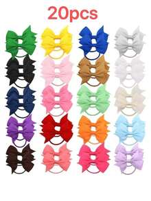20 件混色小狗发饰蝴蝶结带松紧带，发饰蝴蝶结宠物美容可爱宠物发饰蝴蝶结，适合日常佩戴 - 彩色 - 查看 4