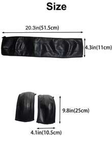 Universelle Kinderwagen Griffabdeckung aus PU-Leder, Baby Kinderwagen Griffhülle zum Schutz, Kinderwagen Zubehör Griffschutz mit abnehmbarem Reißverschluss in Schwarz und Braun