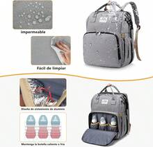 Jasonwell Mochila Pa?alera para Bebé - Pa?aleras Modernas Backpack Multifuncional de Gran Capacidad Ultra con Cable Usb Exteriores Mochila de Viaje Impermeable Gran Capacidad para Mamá y Papá - Rojo y blanco - Ver 5