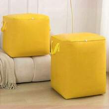 1pc Extra-Large Durable Plastic Storage Bag For Moving - Dustproof & Hand-Washable , Scratch-Resistant Moving Bag With Handles & Zipper Design , Ideal For Moving & Packing, Waterproof Quilt & Clothes Storage Organizer - Multicolor - View 7