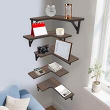 YUNRUX Folding Tables - Chocolate Brown - View 3