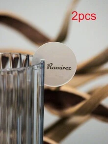 2/10/20/50/100 Piezas Etiquetas personalizadas para copas de vino con nombres, ideas de tarjetas de lugar de boda, marcadores de copas de vino, etiquetas para bebidas de boda, charms para copas de champán, etiquetas para bebidas, charms para copas, decoración de mesa, multifuncional, durable, ornamental, reutilizable, exquisita, elegante, de alta calidad, colorida, moderna, personalizada, única, para el hogar, el jardín, la oficina, para aniversarios, para el Día de San Valentín, para el Día de la Madre, para cumpleaños, para el Día del Padre, para graduaciones, para bodas, para inauguraciones de casa, vibraciones de vacaciones, impresión gráfica - Etiqueta de taza - Ver 24