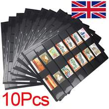 10 Sheets 20 Pages Postage Stamp Album Pages, 7 Pockets Stamp Collection Inserts, 9 Hole Standard Stamp Collecting Album Sleeves For Stamp Collection Binder - Default - View 1