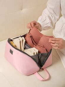 1pc Daily Underwear Storage Bag, Intimate Underwear Storage Bag, Large-Capacity Travel Clothing Storage Bag, Home Intimate Underwear Storage Bag, Bedroom Clothing Storage Bag, Suitable For Intimate Clothing, Bras And Underwear, Socks Storage, Suitable For Home Storage, Storage, Organization, Home Clothing Organization Essentials, Back-To-School Dormitory Clothing Storage Essentials, Convenient Travel Underwear Organization Essentials.