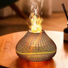 A18 Aroma Diffuser - Narcissus Bulb Design, Ultrasonic Essential Oil Diffuser With LED Flame Light, Quiet Aromatherapy Diffuser, Ideal For Home And Office, Yoga And Sleep - Multicolor - View 12
