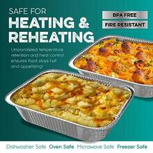 Aluminum Pans 9x13 [10 Pack] Aluminum Foil Trays Disposable For Baking BBQ Grilling Roasting Cake Serving Dishes Catering Plies Steam Table Chafing Pans Half Size Tin Foil Pan
