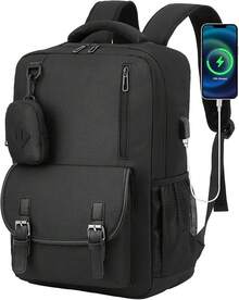 Mochila portátil, mochila de viaje, mochila Casual para hombres y mujeres, tela impermeable y duradera con bolsillo multifuncional, adecuado para viajes, negocios y así sucesivamente. - gris - Ver 12