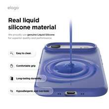 Elago Minimalist Dopamine Magnetic Liquid Silicone Case For IPhone Air, Compatible With MagSafe, Liquid Silicone Material, Protective Cover, Shockproof, Slim Phone, Fashion, Velvet - For Men, For Women, Luxury, Fashion, High Quality - 鈷藍 - 查看 7