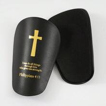 1 Pair Mini Master Cross Design Football Shin Guards, Adult Clip-On Leg Protectors - Thick And Durable Mini Soccer Shin Pads, Suitable For All Seasons - Multicolor - View 12