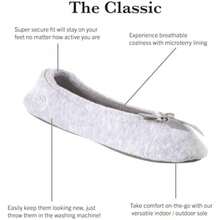 Isotoner Women's Terry Ballerina Slipper Clog(6.5-7.5 White Stripe) - 類型2 - 查看 8