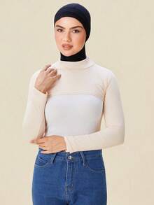 1pc New Shoulder Sleeve Shawl Fashion Versatile Silk-Like Neck Warmer Arm Sleeve For Women For Dress For Christmas Decor - A - View 2