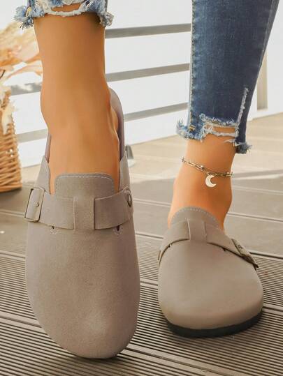 New Flat Slip-On Mule Sandals For Women, Pregnant Women, Flat Non-Slip Slouchy Slip-On Mules