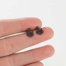 1 Paar Cut Out Krone Löwen Tier Edelstahl Ohrstecker für Herren, Tideway Punk Schmuck als Geschenk für Männer/Valentinstag Ohrringe