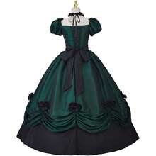 Women's Gothic Victorian Rococo Dress Civil War Southern Belle Tea Party Ball Gown Medieval Evening Dress - 綠色 - 查看 5