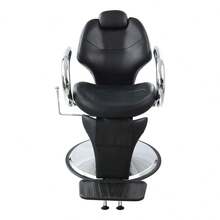 Sillon Barber Silla Barberia Estetica Hidraulico Reclinable Color Negro Forma De La Base Redonda - Negro - Ver 5