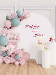 1pc Customized Birthday Wedding Party Round Photography Backdrop Cover, Personalized Photo Text Background, With Elastic Band, Custom Color And Size, Polyester Decoration Photography Prop, Studio Background Wall, Personalized Gift, Spandex Fabric - Multicolor - View 9
