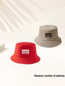1 o 2 paquetes de "Oasis Live" Gorros de pareja con estampado de letras de 25', adecuados para viajes al aire libre, vacaciones en la playa, protección solar, estilo universitario, esenciales para cruceros, adecuados para vacaciones y combinación de moda casual, mejores regalos de vacaciones. Cálido en invierno