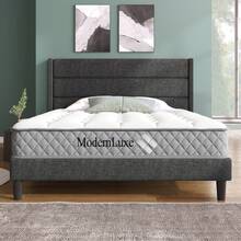 Bed Bases & Foundations - Dark Gray + Linen + 140cm*200cm - View 4