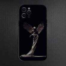 Funda de Teléfono de Escultura Griega Antigua Compatible con  16,15,14,13,12,11 Plus, Pro Max, Funda Negra de Silicona Suave, Funda Compatible con  17,  17 Pro,  17 Pro Max - z4 - Ver 9