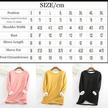 Sudadera de cuello redondo de forro polar para mujeres - Sudadera de invierno cálida con forro de sherpa, ropa de estar suave y cómoda, top térmico de manga larga - #3 - Ver 4