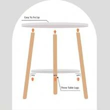 مقعد حديقة محمول أبيض ذو 3 أرجل، مناسب لديكور الفناء