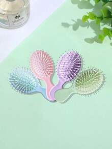 4pcs/3pcs/1pc Children's Casual Style Macaron Color Solid Color Airbag Small Comb Set, Suitable For Knotting And Styling Tools During Travel, Suitable For Ordinary Hair, Salon Level Home And Personal Care, Children's Hairdressing Tools, Is An Ideal Choice For Giving Gifts To Children