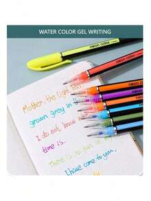 60/48 Pack Neon Color Gel Ink Rollerball Pens Set, 1.0mm Fine Point, Assorted Fluorescent Colors, Durable Plastic Material For Students And Journaling