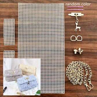 6件套辅助编织塑料网套装 DIY编织材料辅助工具，制作手提包、手工袋、帆布袋的网罩配件