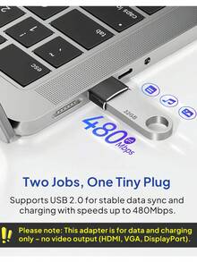 USB To USB-C Adapter, USB-C Car Charger, Type C Converter Adapter, Suitable For Various Mobile PhonesUSBC To USB Adapter, USBC Adapter, Type C Converter, For Flash Drive