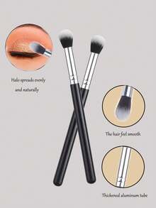 Pincel de Maquiagem Profissional para Olhos, Cerdas de Náilon Macias, Pincéis Multifuncionais para Mistura e Coloração, Pincel de Palma Portátil para Todos os Tipos de Pele, Cabo de Plástico ABS