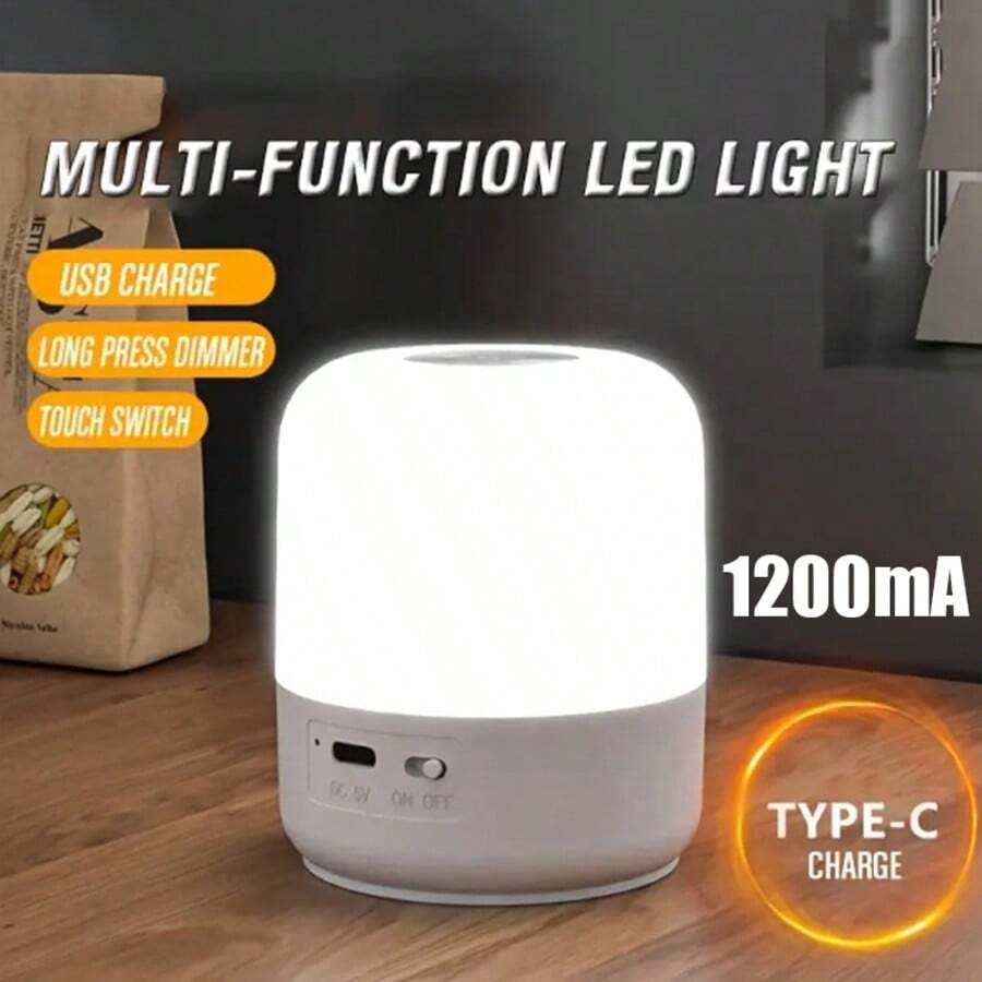 Cozy Mini Night Light, Bedside Lamp For Bedrooms, Soft Glowing Illumination, Energy Efficient LED Night Light, Innovative Desk Accent Lamp, Warming Atmosphere Lamp, Comforting Bedside Lamp, Bedroom Decorative Lamp. - WX-11-1200 mAh - 查看 1