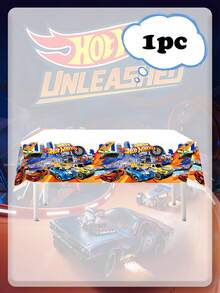 圣诞节、万圣节、感恩节和生日派对装饰套装、风火轮一次性桌布、纸盘、纸杯、纸巾、桌布和横幅、风火轮主题派对用品、派对装饰用品。 - 彩色 - 查看 14