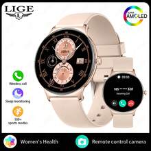 LIGE Women's Fashion Smart Watch Ultra-Thin Case, 100+ Sports Mode, A Variety Of Custom Watch Faces, Music Playback, Timed Photography, Menstrual Reminder, Weather Forecast, Sports Tracking Multi-Function Lightweight High-Level Women's Sports Smart Watch - 黑色 - 查看 14