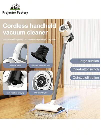 Cordless Vacuum Cleaner With 200W Brushless Motor, 10000Pa Strong Suction, Fully Charged In 30 Minutes,3 Modes, Lightweight Handheld Vacuum For Home, Hard Floor, Carpet,Upholstery, Sofas, Desks, And Car Interiors