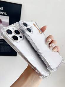 1 chiếc ốp lưng điện thoại trong suốt, chống sốc, có thể tùy chỉnh chữ ký, tương thích với iPhone 11/12/13/14/15/16/16pro/16plus/16promax/17/1pro/17promax/17air, Pixel 9A/S24/S25ultra/S25plus/S25edge/A17/A07, Moto G85, Infinix Hot 50 Pro+, thích hợp làm quà tặng hàng ngày cho bạn bè. - Trong sáng - Xem 6