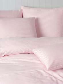 ️ 100% Cotton Satin Buttoned Duvet Cover Set – Single (160x200 Cm + 1 Pillowcase) & Double (200x220 Cm + 2 Pillowcases) | Luxuriously Soft, Breathable, And Durable | Made In Turkey - Baby Pink - View 4