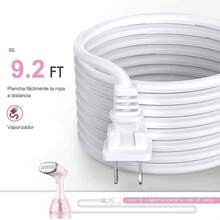 Alta potencia planchas de para ropa, (290 ml) de plancha de de gran capacidad, stand de plancha de mano para ropa, utilizado para eliminación de arrugas de tela rápida, steam brush - rosa - Ver 11