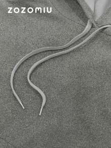 Sudadera Gris con Capucha para Mujer Estilo Moderno y Versátil con Bolsillo Canguro – Ideal para Look Casual y Urbano - Gris - Ver 2