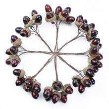 1/4/8 pièces Bouquets de châtaignes artificielles de 11 cm pour décorations d'automne, d'Halloween, de Noël, de mariage, de maison, de salle à manger, de chambre, de cuisine, de fête d'anniversaire, de jardin extérieur, de sapin de Noël, de guirlande, de fête, de décoration hivernale, d'Halloween, de Noël