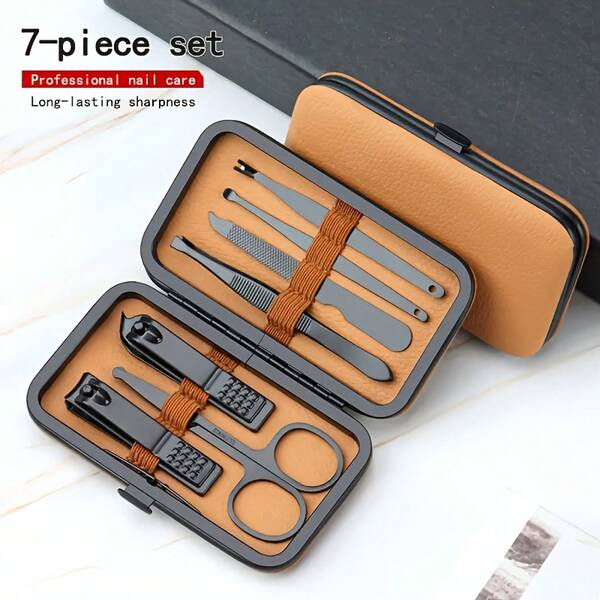 2025 New Nail Clippers 7-Piece Set Nail Clippers Cuticle Nippers Ingrown Toenail Special Eagle Beak Nippers Pedicure Knife Home Nail Tools Unisex Gift