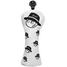 Cubrehierra de golf de diseño de moda con estilo de pescador, color blanco, para driver, palanca, madera híbrida. Cubrehierros con etiquetas numeradas para #1, #3, #5 y palos de hojas y mazos. - Negro - Ver 2