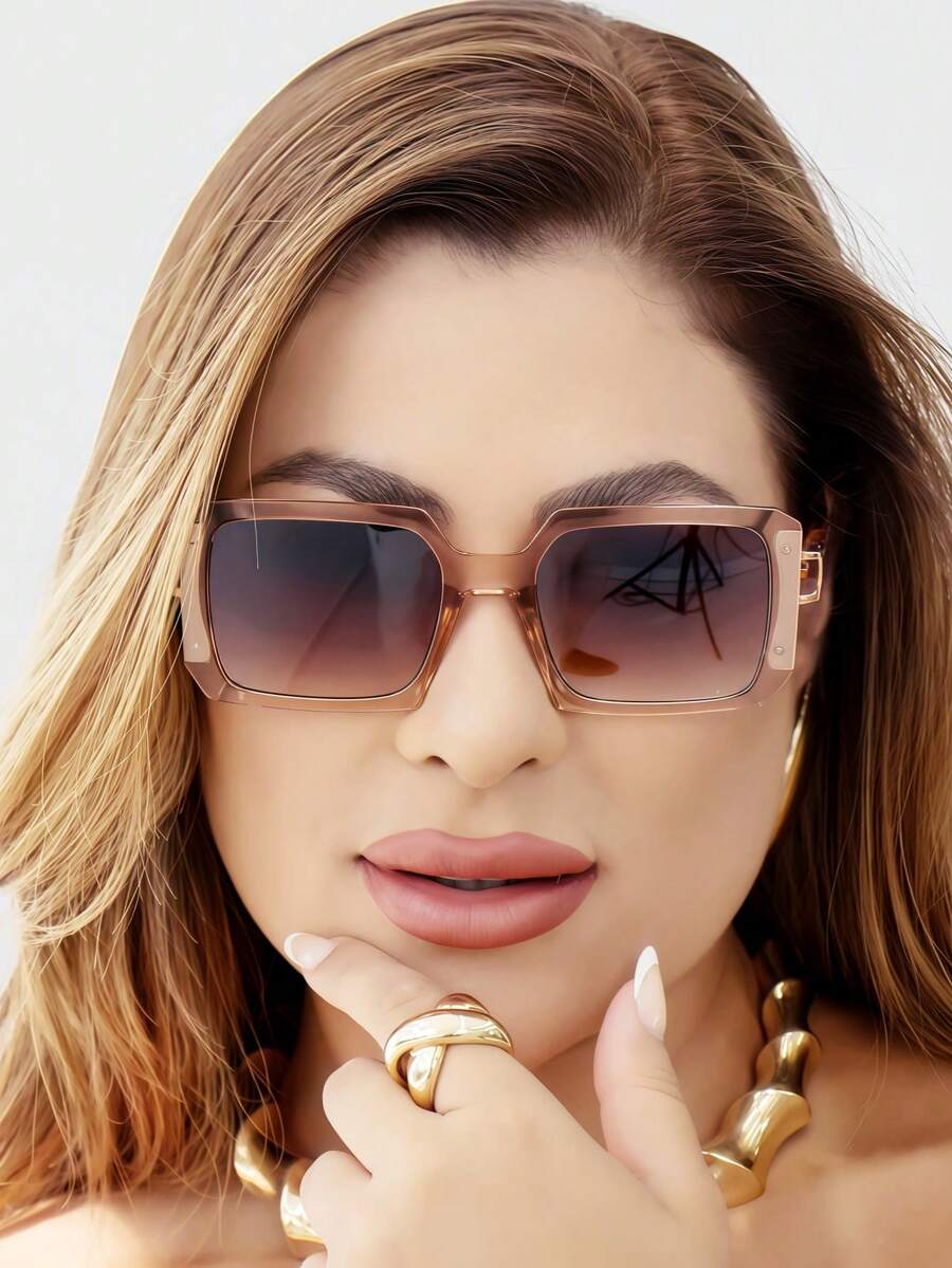 Women Fashion Glasses - 香檳色 - 查看 1