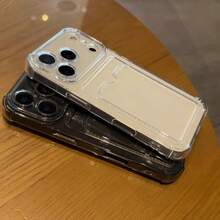 Transparent Phone Case, Suitable For Various Phone Protective Cases. Compatible With Apple 17/17 Pro/17 Pro Max/17 Air Series Transparent Card Slots, Card Slots, Card Slots, As Well As Universal Phone Cases, Protective Cases, Shells, Covers And Anti-Drop Cases. Wallet Phone Case - Transparent-card Holder - View 1