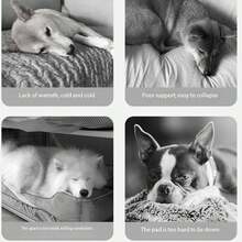 1pc Gray/Brown Dirt-Resistant & Durable Pet Bed, Removable & Washable, Suitable For Small/Medium/Large Dogs & Cats, Warm & Comfortable Sleeping Mat, Pet Supplies