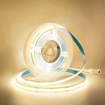 COB LED灯带，直流二极管灯串，LED灯泡，直流接口，用于装饰客厅、卧室和房间，LED氛围照明，背景夜灯，柔性装饰灯（无插头），适用于万圣节、圣诞节和其他节日装饰