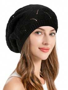 1pc Women Knitted Casual Everyday Beret Hat, Solid Color, Fashionable & Versatile Ladies' Beret Hats For Autumn And Winter - Multicolor - View 18