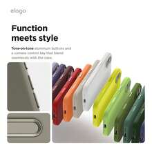 Elago High Quality Magnetic Liquid Silicone Case For IPhone 17, Compatible With MagSafe, Liquid Silicone Material, Protective Cover, Shockproof, Slim Phone, Fashion, Velvet - For Men, For Women, Luxury, Fashion, Minimalist - Xám trung bình - Xem 4