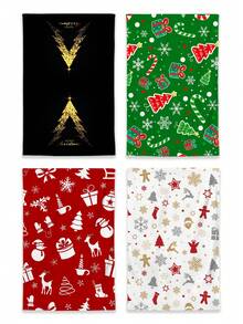 2 pièces Serviettes à main super douces de la série de Noël, en polyester ultra doux, chiffons à vaisselle tissés, lavage à la main uniquement, décoration de style ferme moderne, cadeaux pour le voisinage, fournitures de nettoyage, torchons de cuisine