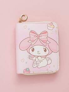 1pc Cute & Fashionable Wallet, Kuromi & My Melody Girl Design Wallet, Perfect Gift For Christmas, Thanksgiving, Birthday Or Valentine's Day Party - Multicolor - View 12