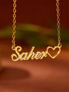 قلادة اسم الحب المجوفة المصنوعة من الفولاذ المقاوم للصدأ قطعة واحدة، هدية أنيقة مخصصة، عودة إلى المدرسة، شتاء، عيد الحب، عيد الأم، متعددة الوظائف، زخرفية، حرف، منقوش، موضة، ملونة، كاجوال، جميلة، كاواييي، فريدة، هدية مثالية للرجال، هدية مثالية للنساء، العائلة، الأصدقاء - متعدد الألوان 3 - مشاهدة 4